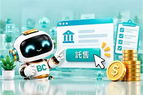 BC博粹託售銀行帳戶選擇示意圖