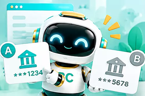 BC博粹銀行帳戶與原申請比對示意圖