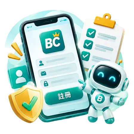 BC博粹APP註冊與會員功能示意圖