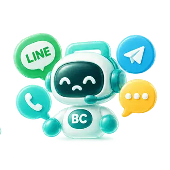 BC博粹官方客服LINE與Telegram圖示